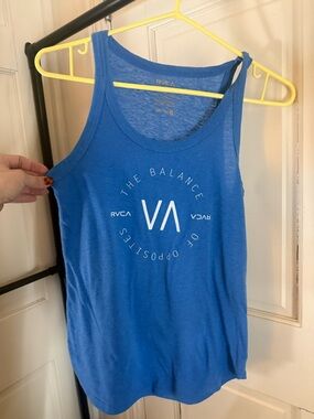RVCA Royal Blue Circle Logo Tank